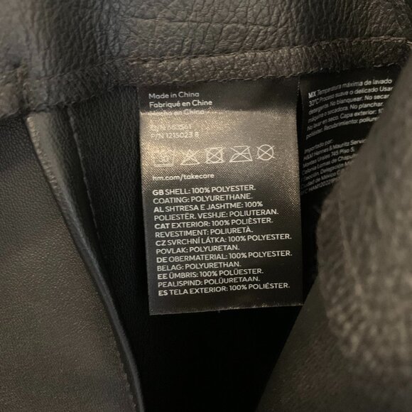 H&M NWT faux leather midi skirt size 2 - Picture 6 of 7